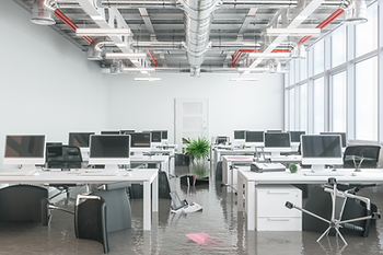 flooded office - business interruption insurance